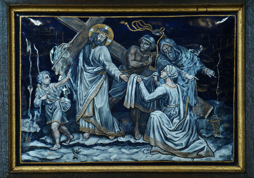 The Way of the Cross - Station 6 - Veronica wipes the face of Jesus.